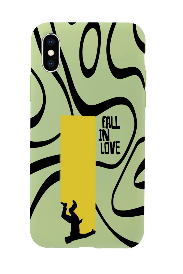 iPhone Xs Max Fall In Love Premium Silikonlu Telefon Kılıfı