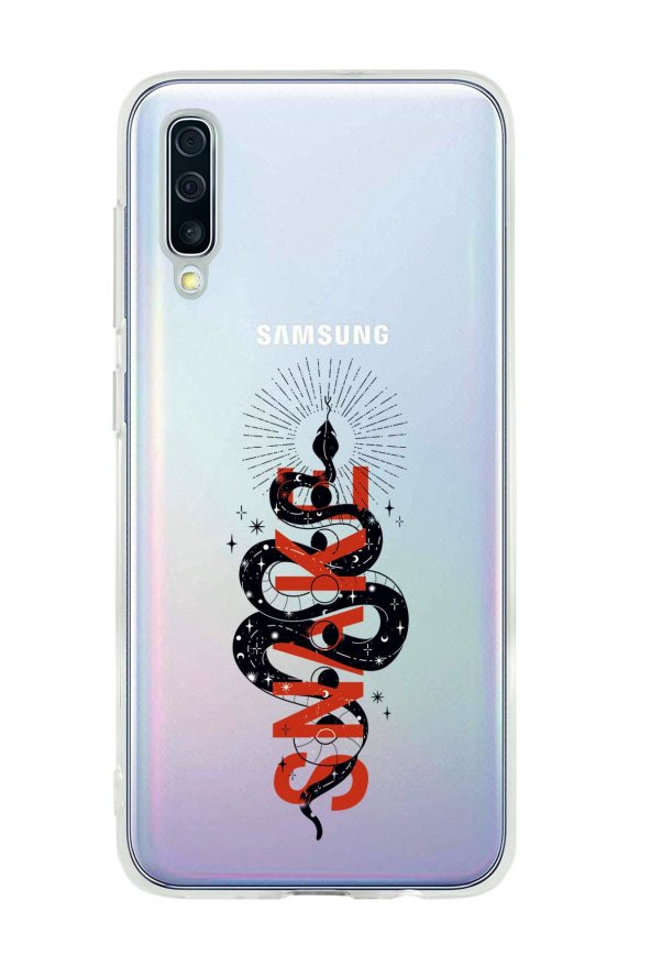 Samsung A50 Snake Premium Şeffaf Silikon Kılıf