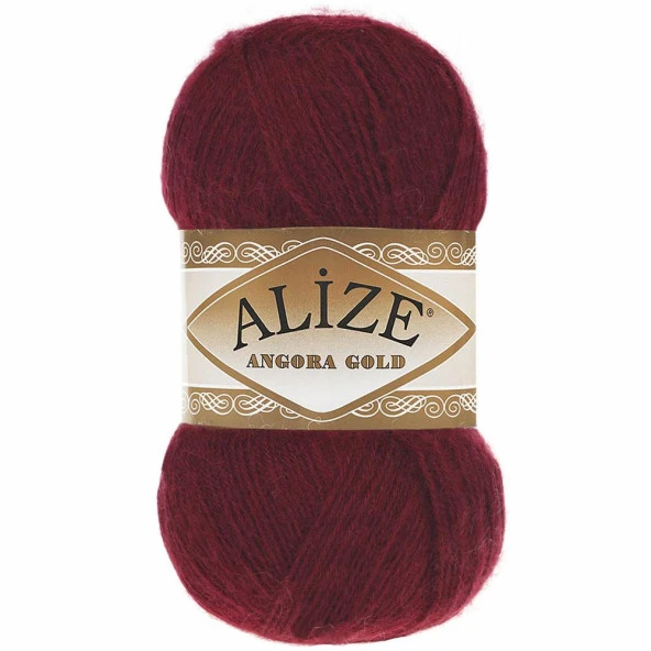 Alize Angora Gold El Örgü İpi 57 Bordo