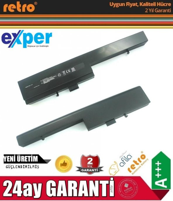 Exper Karizma A15 NR06a Notebook Bataryası, Pil / 6Cell RUNL-004