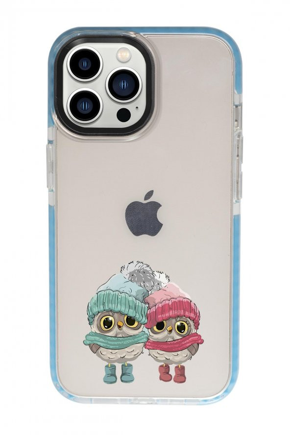 iPhone 13 Pro Bereli Baykuşlar Candy Bumper Darbe Emci Silikonlu Telefon Kılıfı - Resim 4