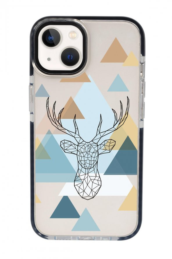 iPhone 13 Polygon Deer Candy Bumper Darbe Emci Silikonlu Telefon Kılıfı