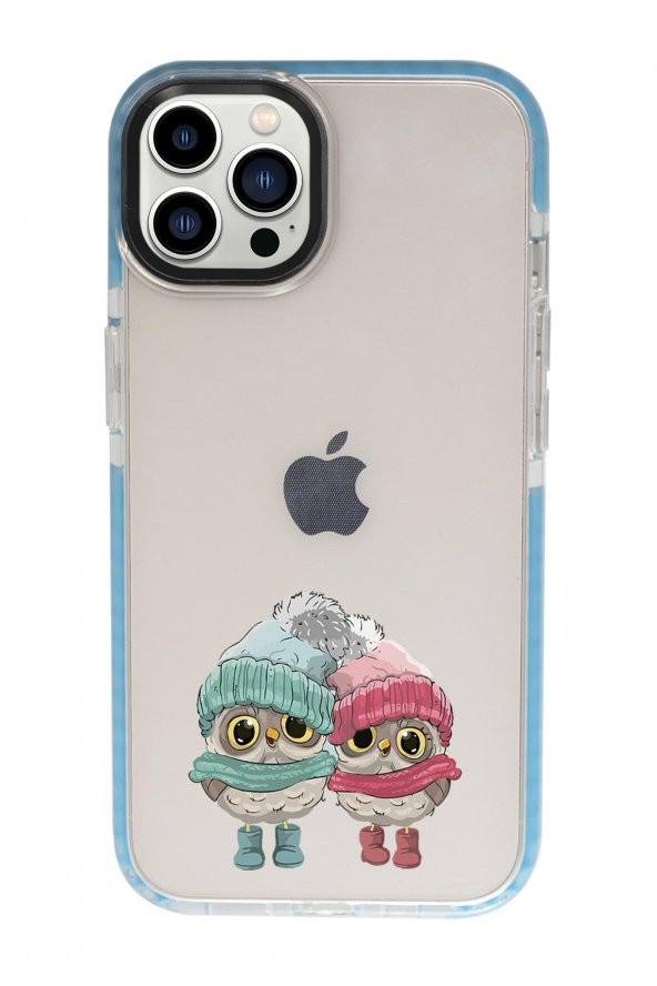 iPhone 13 Pro Max Bereli Baykuşlar Candy Bumper Darbe Emci Silikonlu Telefon Kılıfı - Resim 4