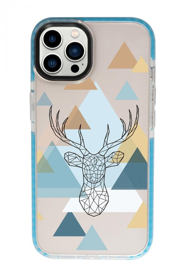 iPhone 13 Pro Max Polygon Deer Candy Bumper Darbe Emci Silikonlu Telefon Kılıfı - 4