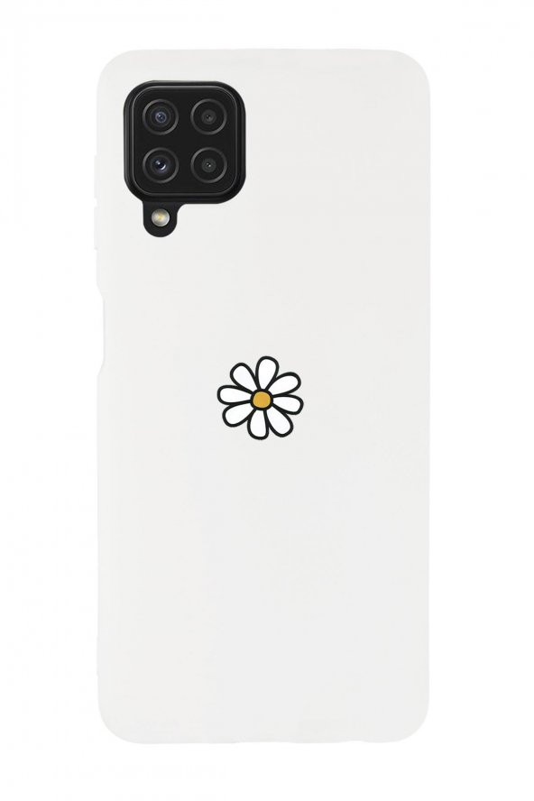 Samsung Galaxy A22 Uyumlu Papatya Desenli Premium Silikonlu Lansman Telefon Kılıfı - 2