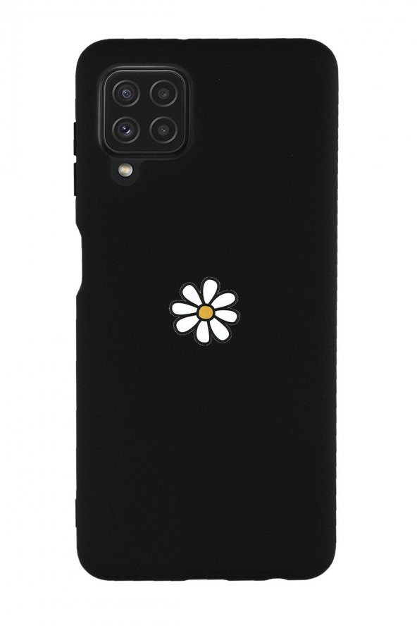 Samsung Galaxy A22 Uyumlu Papatya Desenli Premium Silikonlu Lansman Telefon Kılıfı - 5