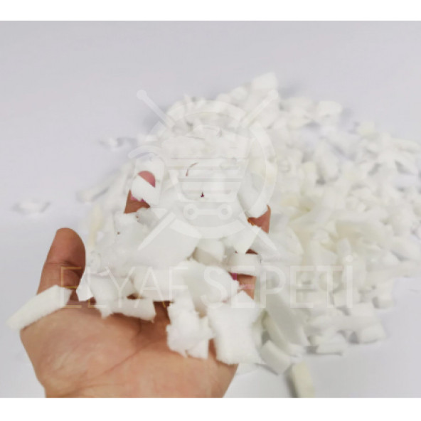 Elyaf Sepeti 2 kg Kırpıntı Sünger Yatak ve Yastık Dolum Maddesi - 3