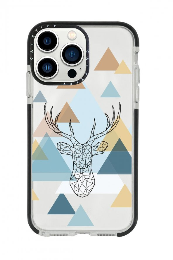 iPhone 13 Pro Max Polygon Deer Casetify Darbe Emci Silikonlu Telefon Kılıfı