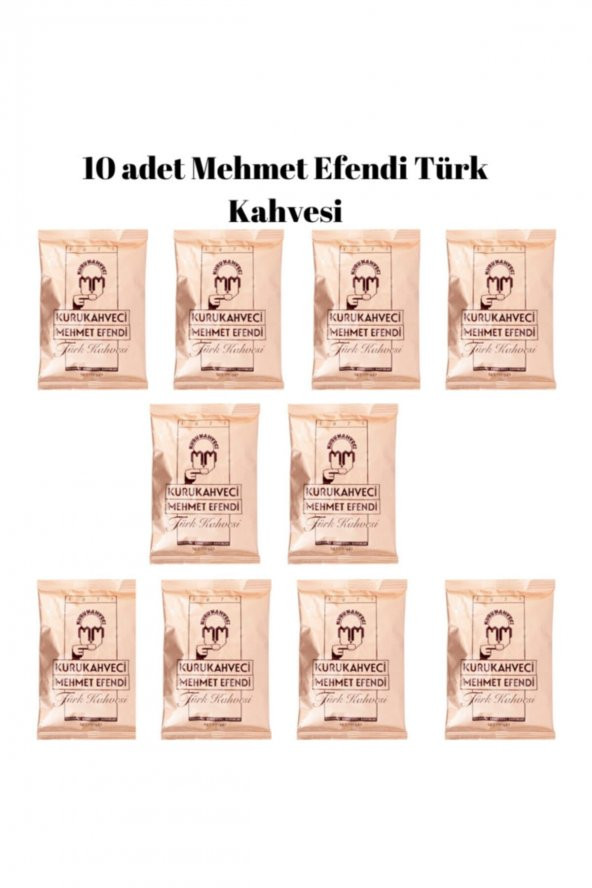 Mehmet Efendi Kurukahveci Türk Kahvesi 100 Gr 10lu Set