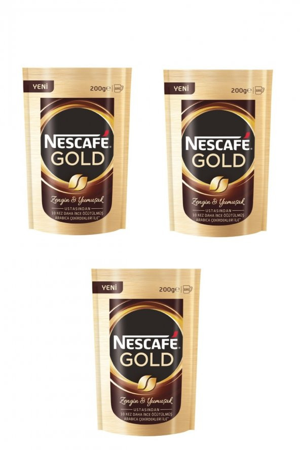 Nescafe Gold Ekonomik Paket 200 Gr X 3 Adet
