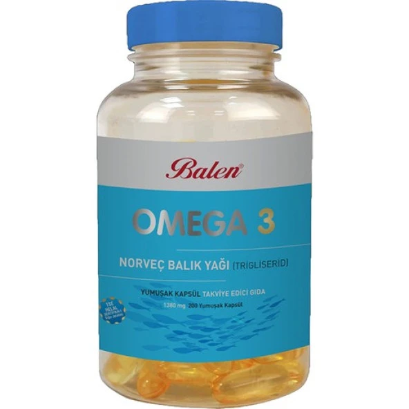 Balen Omega 3 Norveç Balık Yağı 200 x 1380 mg.Trig - 1
