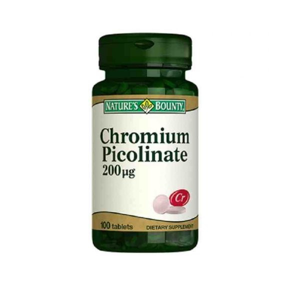 Natures Bounty Chromium Picolinate 200 Mcg 100 Tablet
