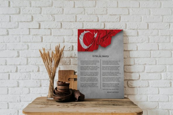BİONNSHOP ÖZEL SERİ İSTİKLAL MARŞI KANVAS TABLO