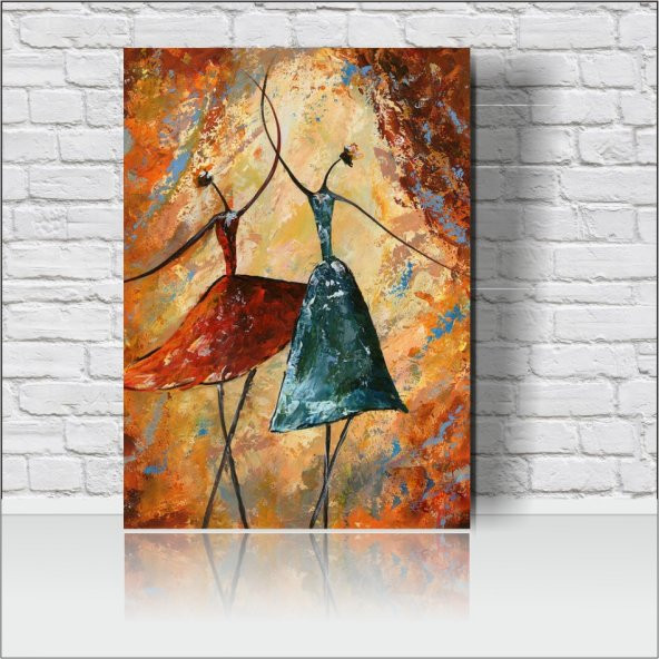 BİONNSHOP İKİ ARKADAŞ SOYUT RESİM KANVAS TABLO - 1