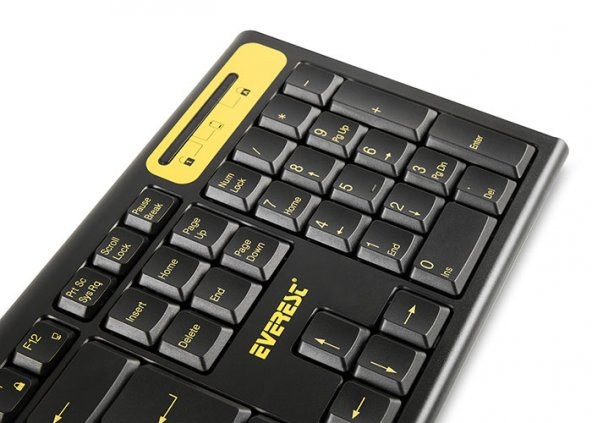 Everest KM-5535 Multimedia Usb Wifi Siyah Tak Çalıştır Türkçe Q Klavye + Mouse Set - 2