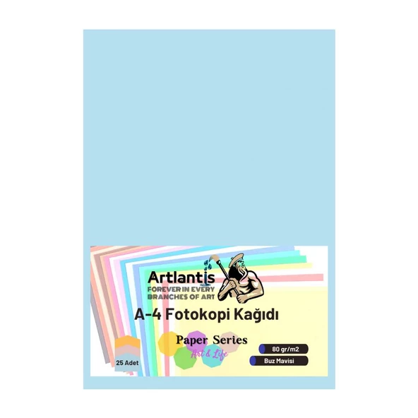 Renkli A-4 Fotokopi Kağıdı 25 li 1 Paket Artlantis Fotokopi Renkli A4 Kağıdı - 3