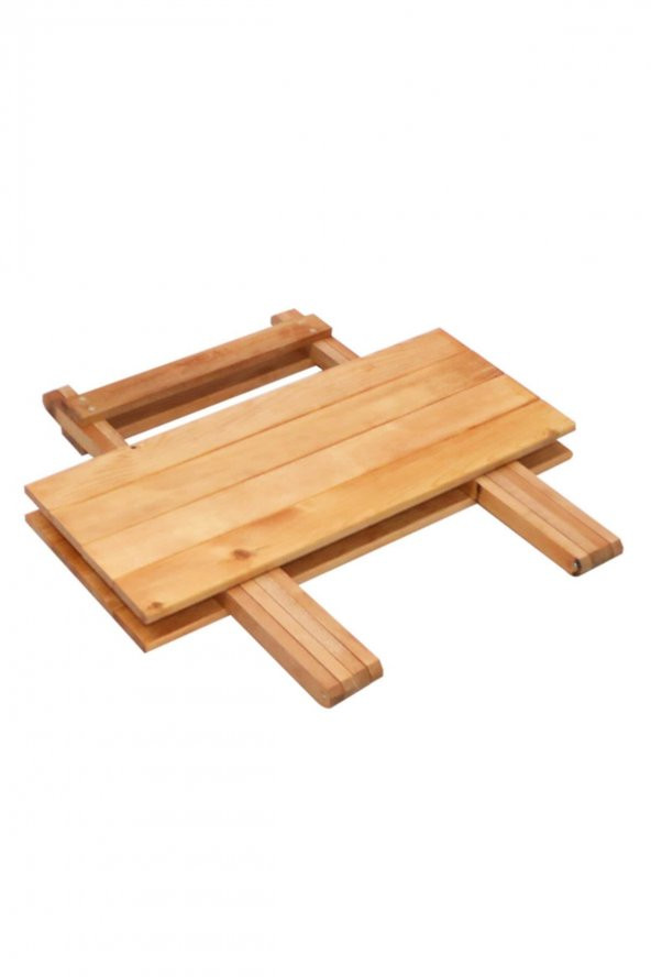 Dekoratif Ahşap Katlanır Masa Piknik Balkon Masası 70Cm x 60Cm - 2