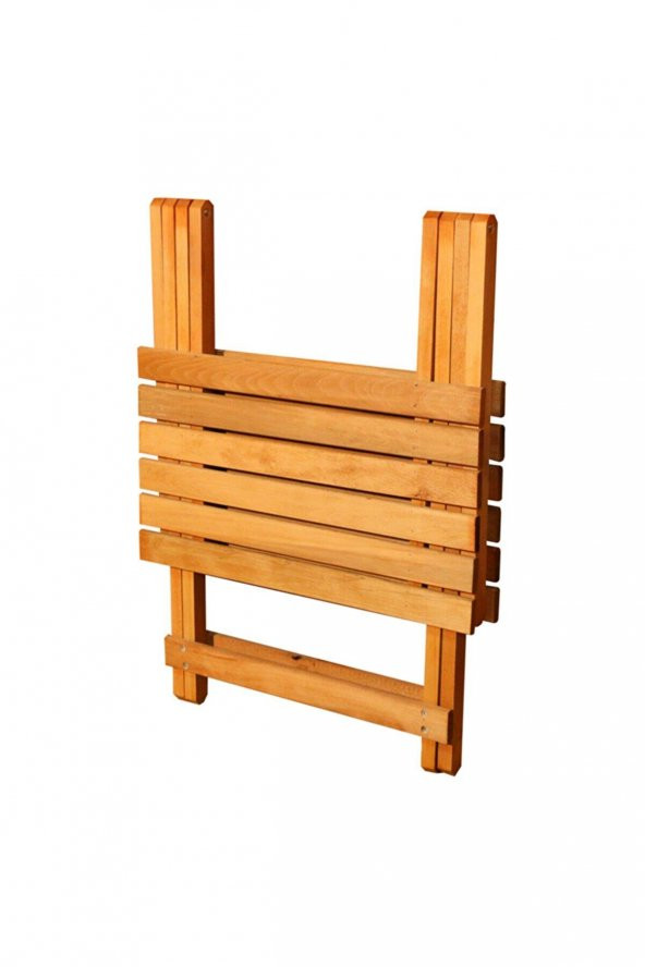 Dekoratif Ahşap Katlanır Masa Piknik Balkon Masası 70Cm x 60Cm - 5