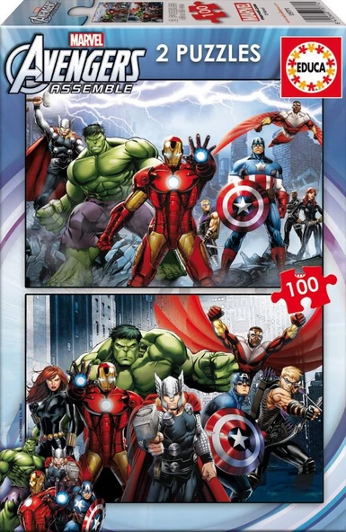Educa 2x100 Parça Avengers Puzzle