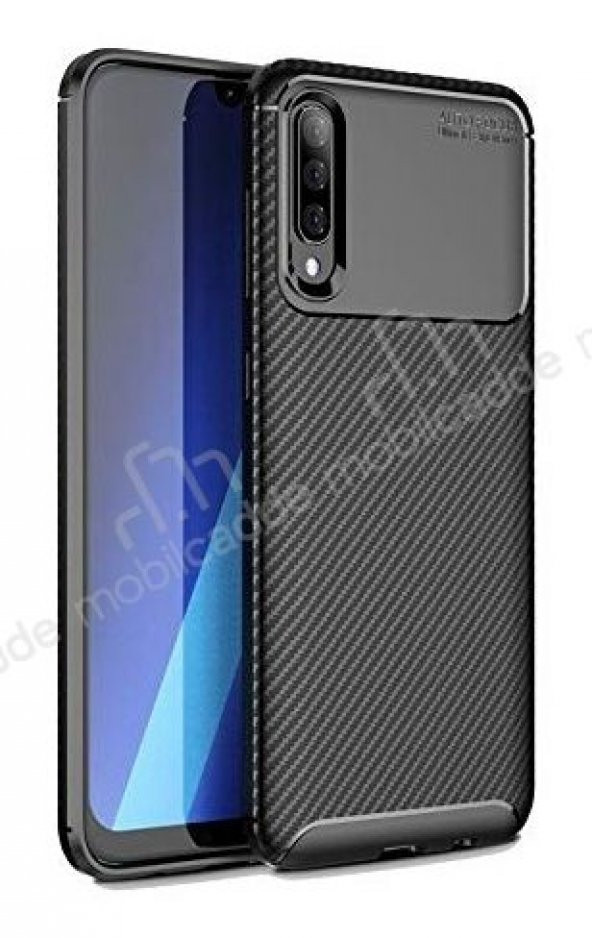 Eiroo Rugged Carbon Huawei P Smart S Siyah Silikon Kılıf
