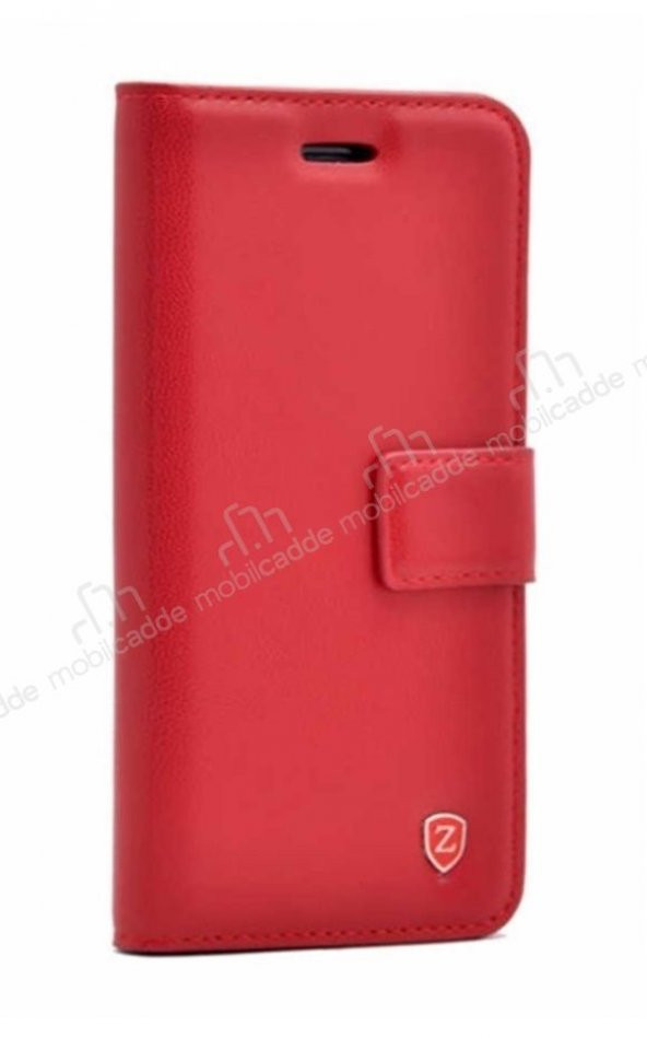 Kar Deluxe Samsung Galaxy Note 10 Lite Kapaklı Kırmızı Deri Kılıf