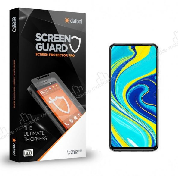 Dafoni Xiaomi Redmi Note 9S Tempered Glass Cam Ekran Koruyucu