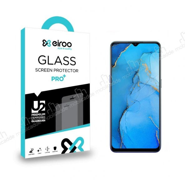 Eiroo Oppo Reno3 Tempered Glass Cam Ekran Koruyucu