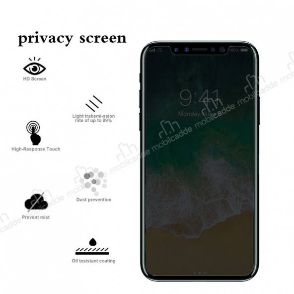 Dafoni iPhone 11 Full Privacy Tempered Glass Cam Ekran Koruyucu - 5