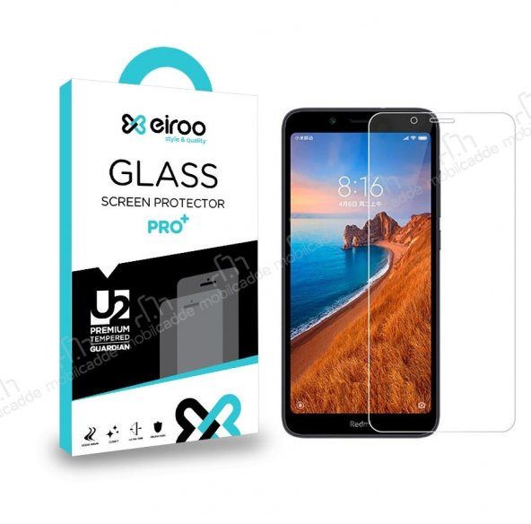 Eiroo Xiaomi Redmi 7A Tempered Glass Cam Ekran Koruyucu