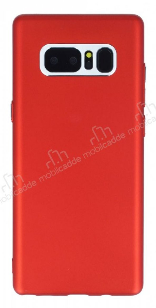 G-Case Samsung Galaxy Note 8 Kamera Koruma Kırmızı Silikon Kılıf