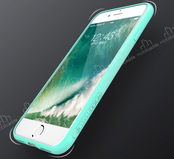 Totu Design iPhone 7 / 8 Kamera Korumalı Lacivert Silikon Kılıf - 8