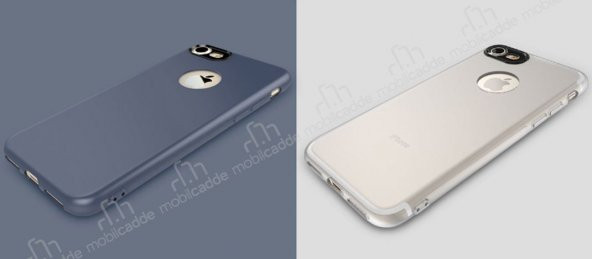 Totu Design iPhone 7 / 8 Kamera Korumalı Lacivert Silikon Kılıf - 11