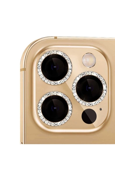 Logis Apple İphone 11 Pro Max Taşlı Kamera Lens Koruma Camı 3'lü - 4