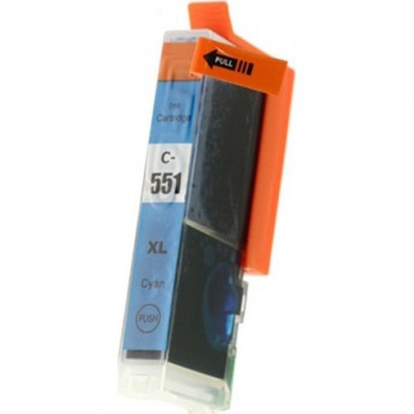 Photo Print Pixma CLI-551XL Mavi Yüksek Kapasite Muadil Kartuş - Resim 2