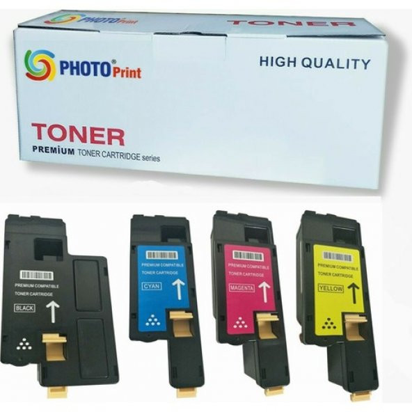 Photo Print Xerox Phaser 6000 4 Renk Ithal Muadil Toner Seti 2.000 Syf Renkli