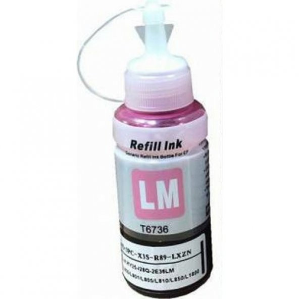 Photo Print Ecotank L850 T6736 673 Uyumlu Lm Açık Kırmızı Light Macenta Muadil Mürekkep 70 ml - 2