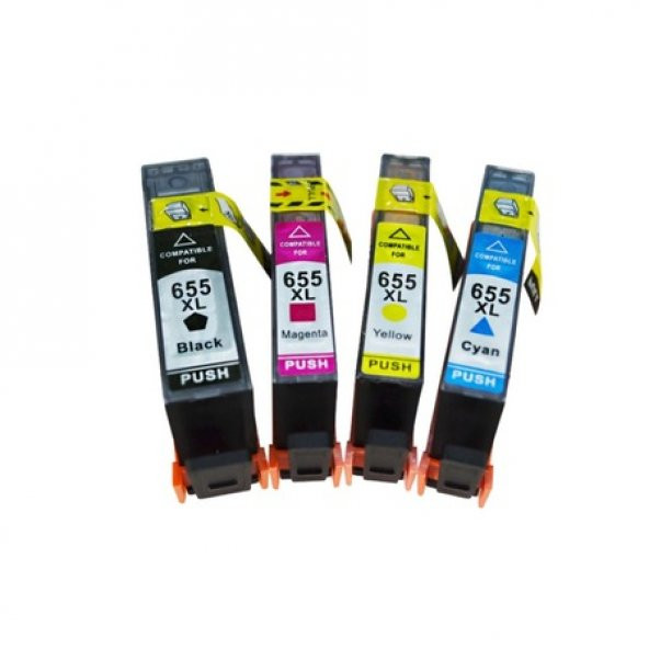 HP 655XL 4 RENK MUADİL KARTUŞ SETİ 3525/4615/4625/5525/6525 - Resim 2