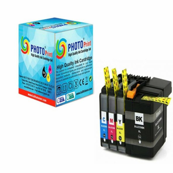 Brother LC535xl LC539xl Kartuş Takımı DCP-J100 J105 J200 (Muadil)