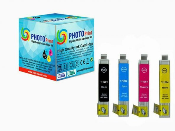Premium® Epson Stylus SX235W Uyumlu 4 Renk Muadil Kartuş Seti