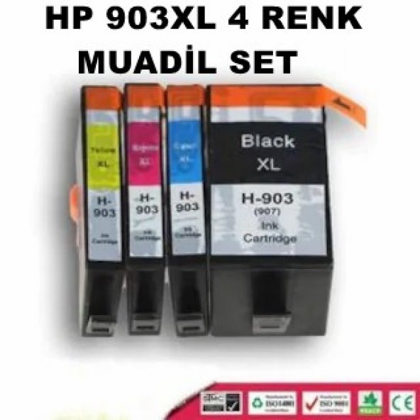 HP 903XL 4 RENK İTHAL MUADİL KARTUŞ SETİ HP PRO 6950-6960-6970