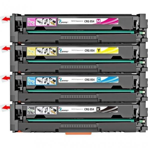 Canon i-Sensys MF645CX CRG054 CMYK 4 Renk Muadil Toner Seti