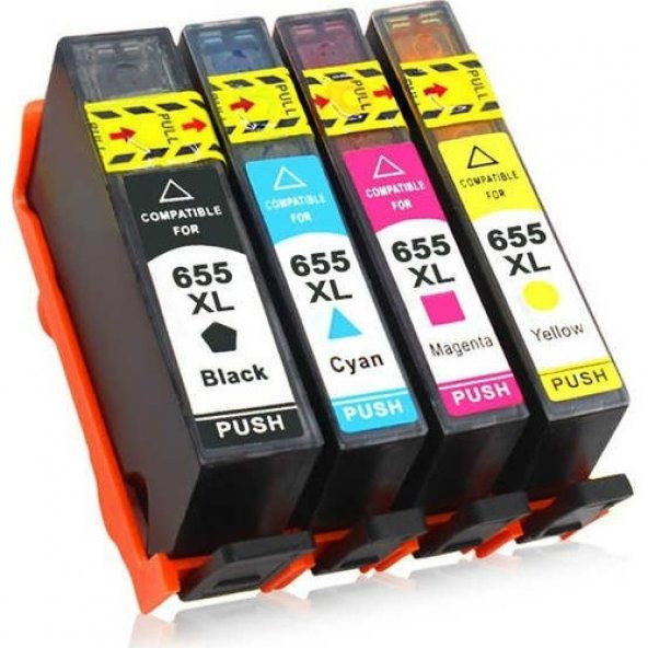 Photo Print HP 655XL 3525 4 Renk Kartuş Seti