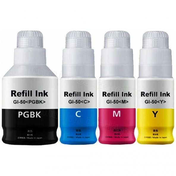 Photo Print  Canon Pixma G5030 (Yeni Seri) 4 Renk Mürekkep Seti - Renkli