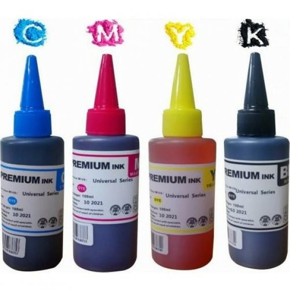 Photo Print Epson L310,L355,L365,L382,L386,L455 Uyumlu 4 Renk Kaliteli Mürekkep Seti 4 x 100 ml - 2