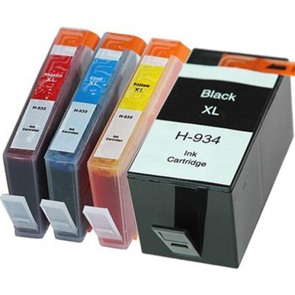 HP 934XL- HP 935XL BK-C-M-Y Muadil kartuş 1TAKIM - Resim 2