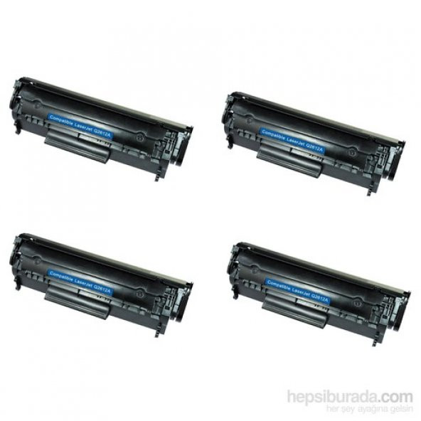 Retech Hp 12A Q2612a Toner Muadil Yazıcı Kartuş 4 Lü Ekonomik Paket