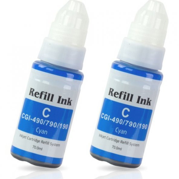 Premium® Canon G1400 Tanklı Yazıcı Uyumlu Muadil Mavi Mürekkep 70Ml - 2