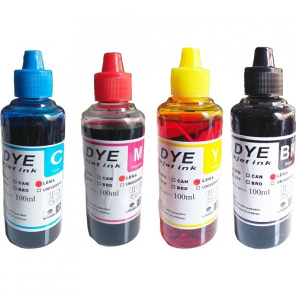 For Lexmark Hp Designjet Z6100 Kartuş Dolum Mürekkep Seti 4X100Ml