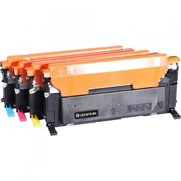 Premium® Samsung CLT K407 Uyumlu 4 Renk Muadil Toner Seti - 2