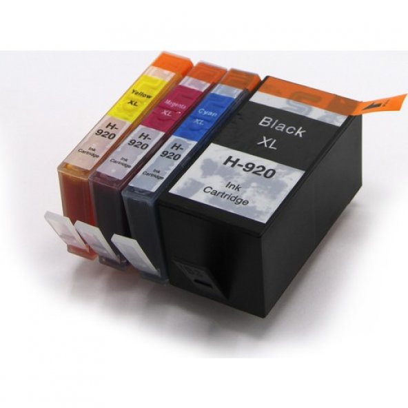 Premium Hp Officejet 7000 Uyumlu Yüksek Kapasite 4 Renk Muadil Kartuş Seti